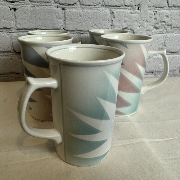 Mikasa Intaglio Fantazz Cups Set of 5 CAC64 Cappuccino Mug John Bergen - Picture 3 of 4